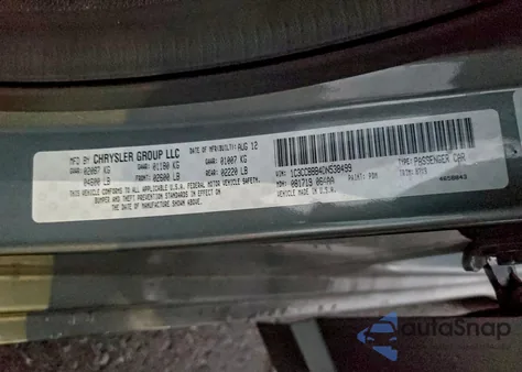 2013 Chrysler 200 Touring z USA, uszkodzony, nr VIN 1C3CCBBB4DN538499